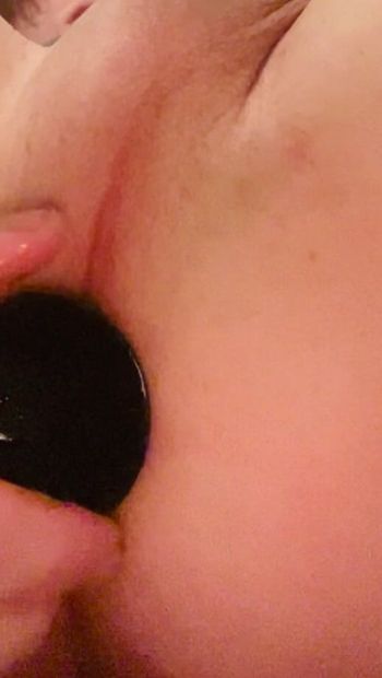 Toying my ass with a butt plug