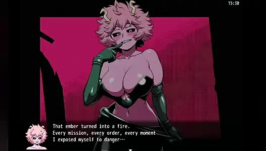 Pembe götlü sürtük büyük göğüslerini ve sürtük vücutlarını gösteriyor mina - hentai oyun