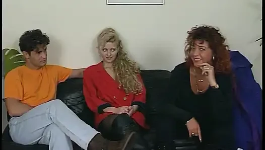 Blonde Babe and Mature Brunette in Wild Threesome Fun