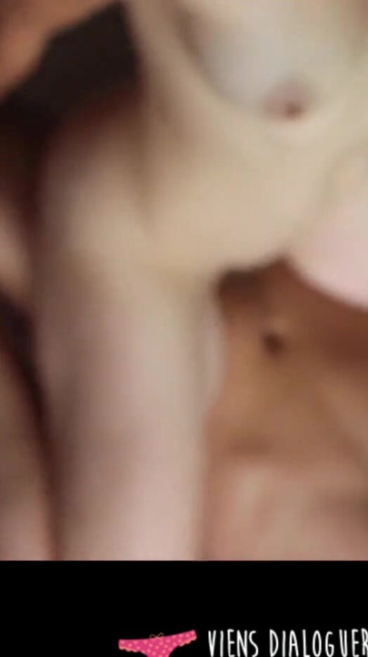 Vends-ta-culotte - Hot sextape of a French amateur couple with a stunning blonde woman | Clip 1
