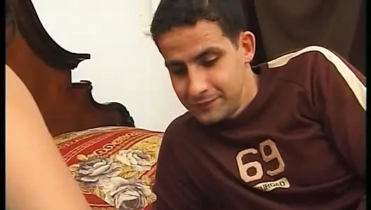 Pretty German whore gets banged hard in hot threesome