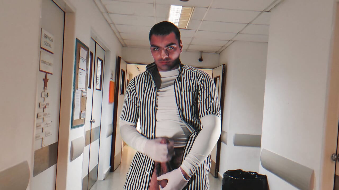 "Doing Things" in the Hospital - Sexy Gentleman Number One Having Fun - Masturbation Until Finish