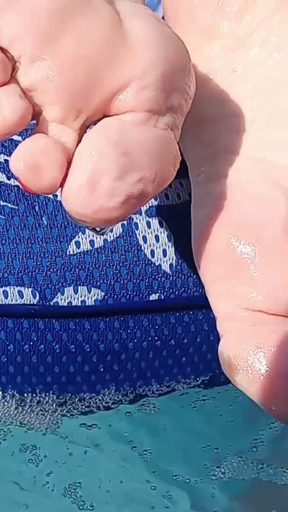 Sexy wet soles for you to jerk your cock too | Clip 1
