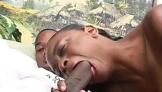 Curvaceous black gal was pounded by black man with big cock