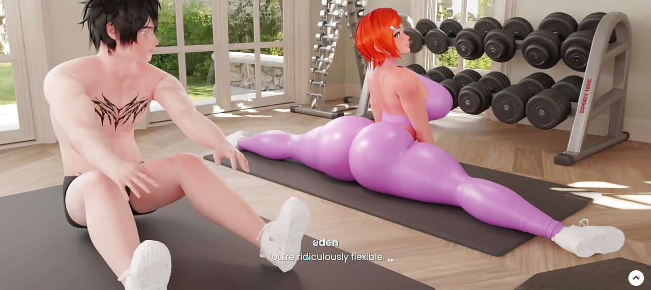 Zoe makes Eden fuck her big ass during workout