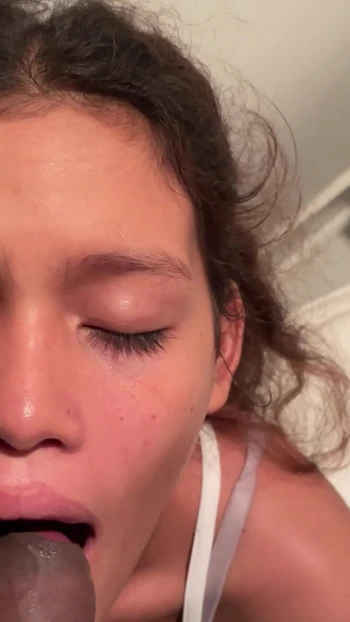 made milk on her pretty face