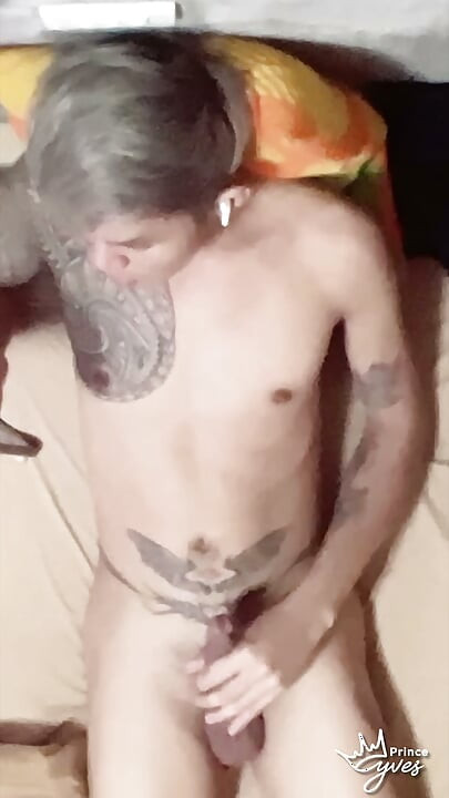 ASIAN INKED BOY JERKING OFF AND CUMMING