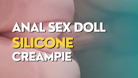 Anal creampie sexo boneca silicone