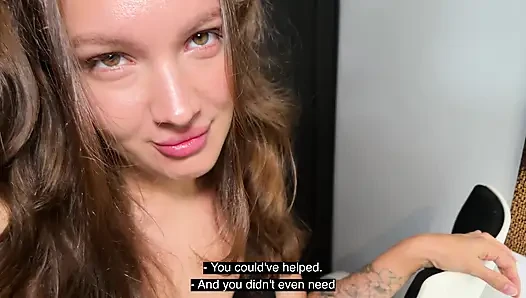 Stepbro, can you help your stepsis climb up on the wardrobe to reach heater?