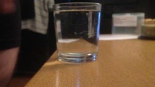 Cum in glass of water