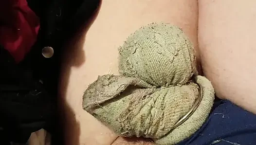 My nasty dick in a nasty sock