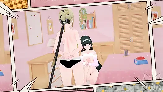 Astra Yao x Evelyn Chevalier (Zenless Zone Zero), chill and cozy day