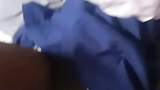 Black Student Slut Play with Pussy and Sucks Pink Vibrator in