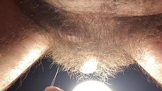 Extreme close-up tour of my all-natural very hairy pubes through a ring light