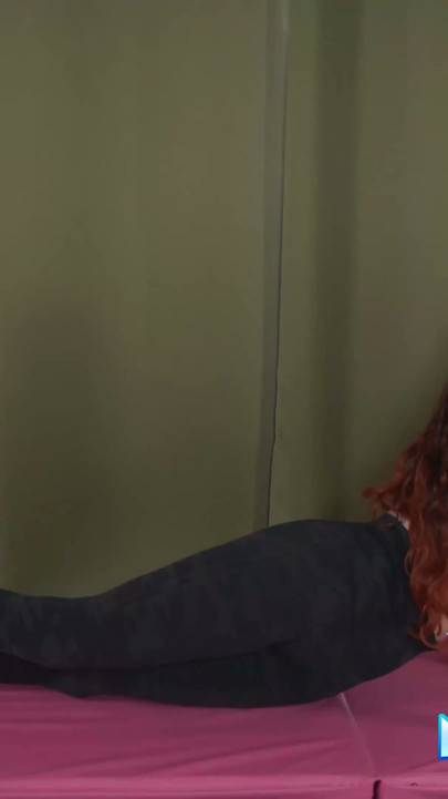 Redhead MILF Audrey Hollander Stretches with Sensual Yoga and Strips | Clip 1