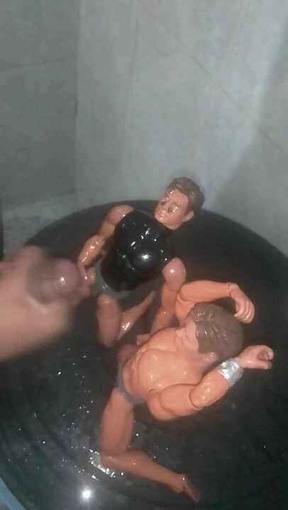 in the shower with my dolls