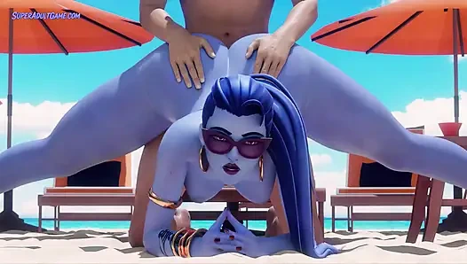 3D подборка вдовы Overwatch (реалистично без цензуры)