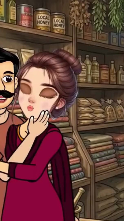 Cartoon video of Swati and shopkeeper Ramu's funny sex. Big cock fucking. | Clip 1