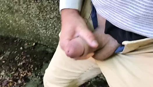 Solo jerk outdoor precum cum HD