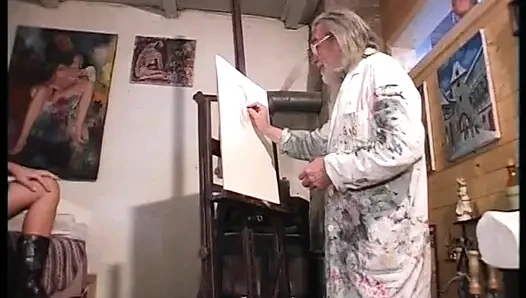 Çekici Alman model sanatçısının sert emiyor