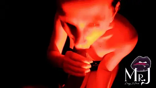 Nyx and MrJ... under a red light