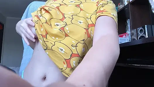 Pussy Masturbation in Front of the Window. Masturbation