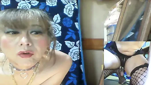 Anaka, a Nymphomaniac Who Sticks a Large Daildo to a Mirror and Masturbates Anally