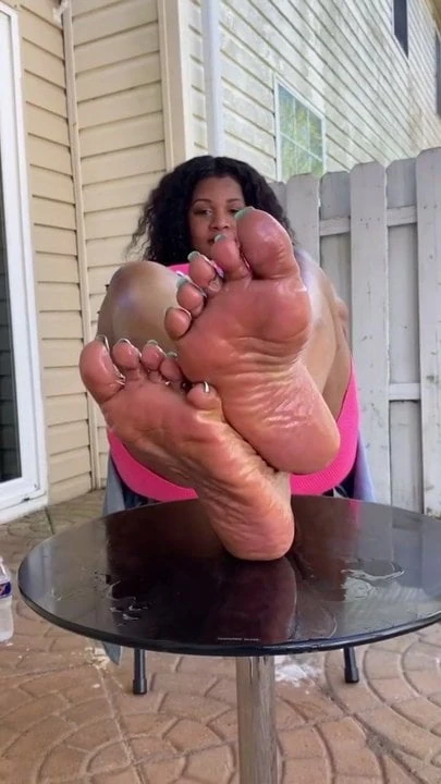 Ebony mature soles on table