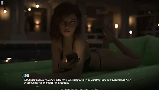 Dominos Beach 25 - Christie's Striptease for John in Front of Nikki & Scarlett While He Presses Her Boobs