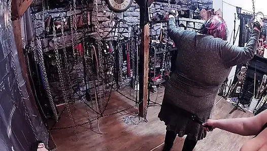 Part 1:- Punishment session for Stephanie for not sucking enough cock with Domina Satana and Lanista Bear.