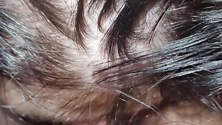 Amatör zenci kafalı kız babası için sakso çekiyor