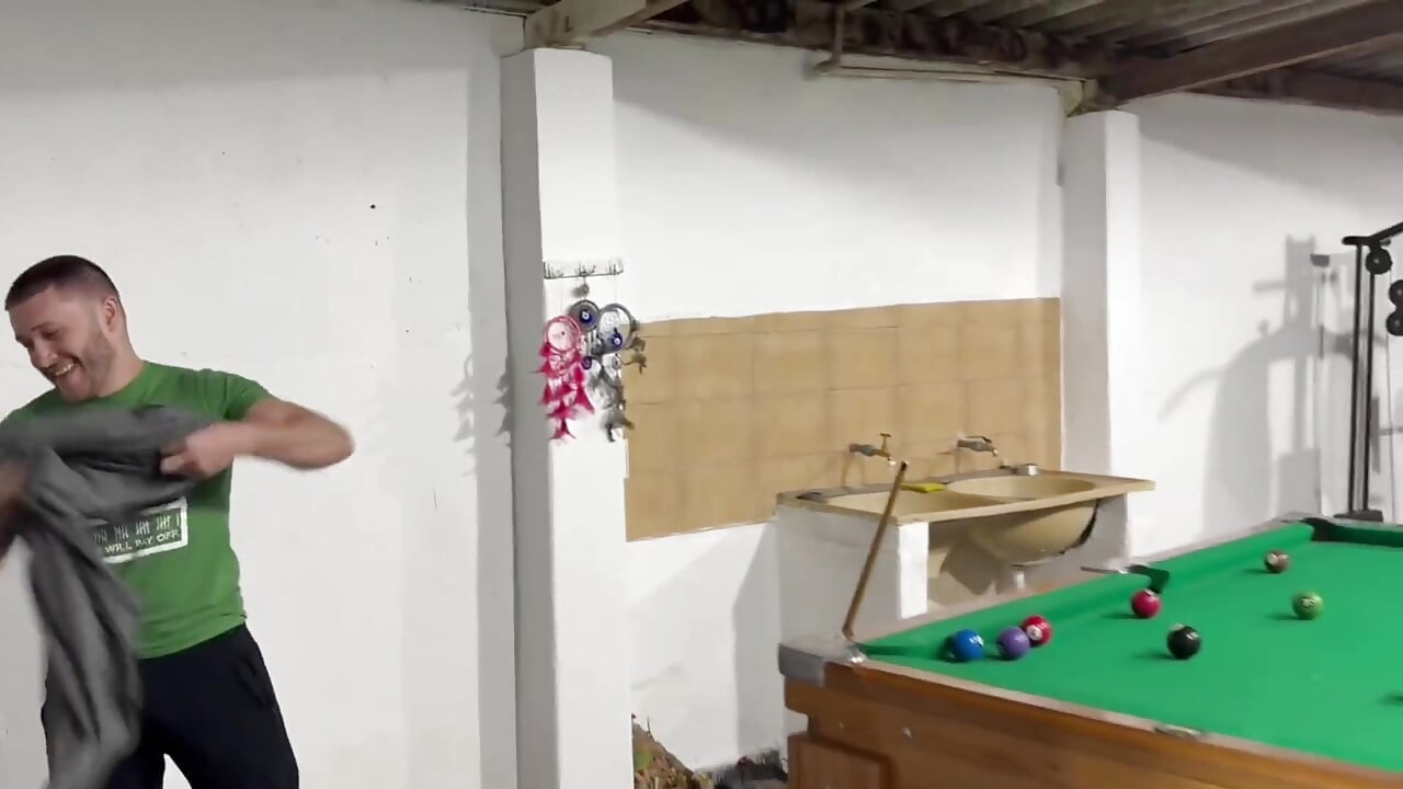 Sr Carmona and Victor Ferraz Playing Naked Billiards