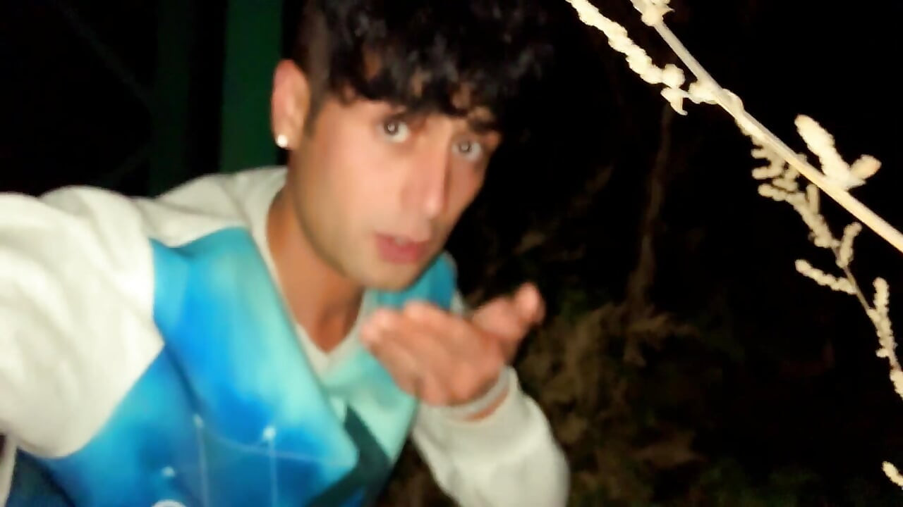 Teen Is Pushing Out Cum of His Ass and Tasting Anal Creampie Outdoor