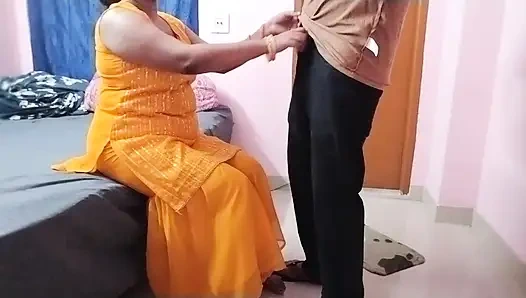 My Sali dressed for Haldi Ceremony but she has exams tomorrow. She is confused and alone with her Jija.