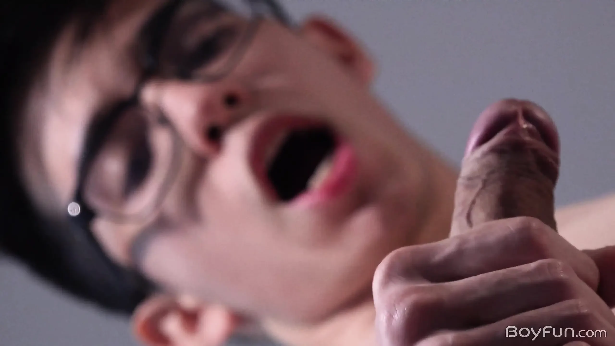 Nerdy Latino twink jerks off & eats his cum before Stepdaddy get home from work