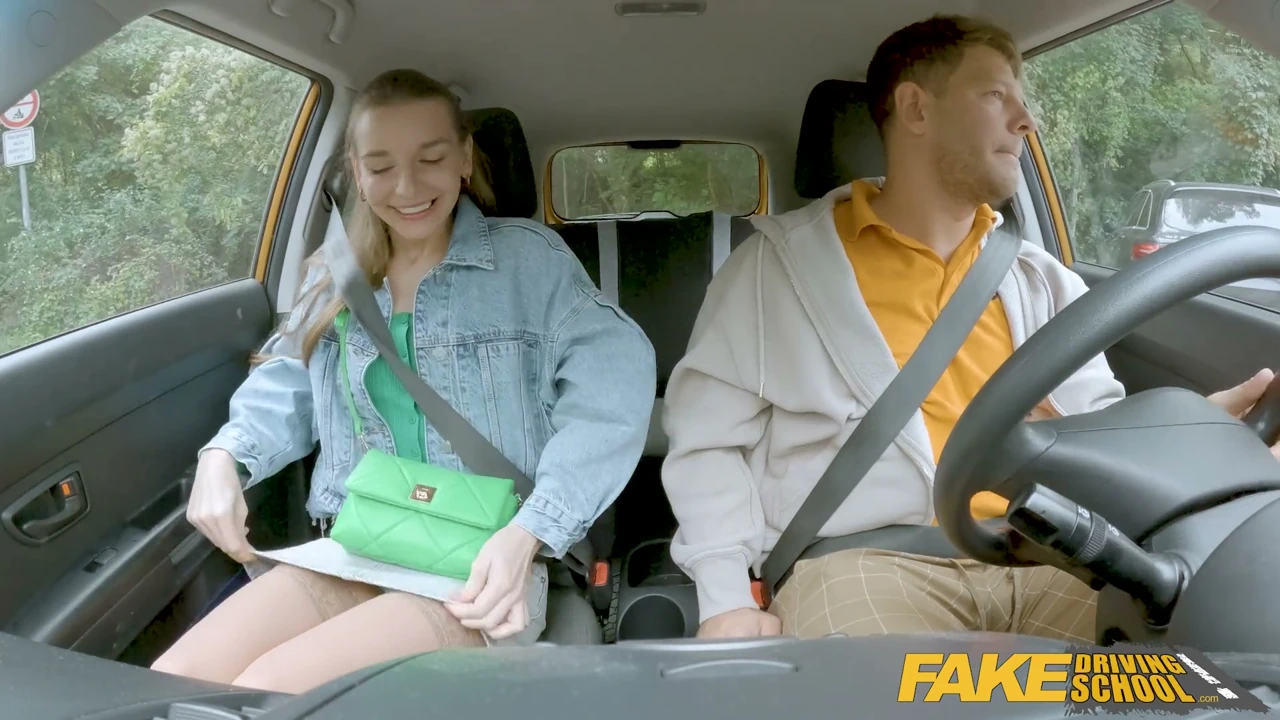 She swaps Sex for PUSSY to pay for extra Driving lessons - Fake Driving School
