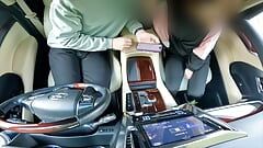 Married Woman Comes to Training with Husband, Plays with Remote Toys, and Has Nakadashi Car Sex