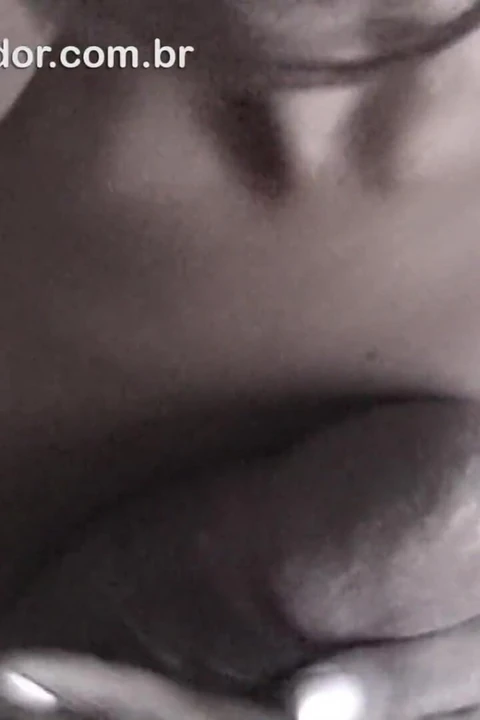 Brazilian black girl sucks big, big-headed cock in exhibitionist video