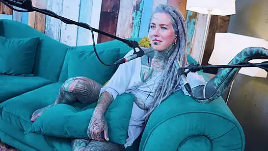 I talk about H - Happiness - ASMR podcast SFW talking goth skinny girl dreadlocks tattoo model inked girl