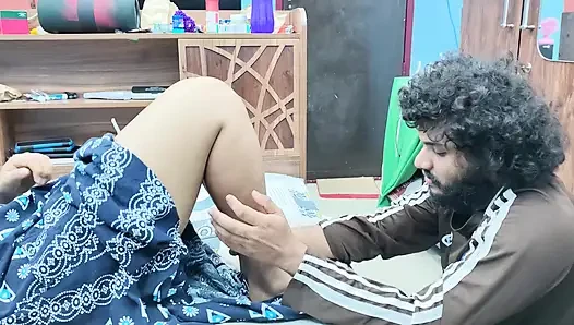 Pussy kiss with feet lick romance by desi couples