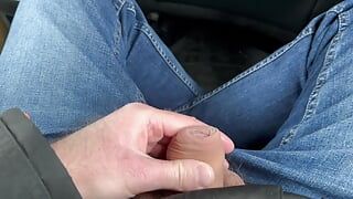 fingernail in dick & play with dick in car