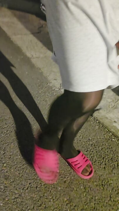 pantyhose flashing public