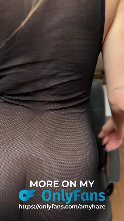 A sexy babe in a transparent dress is showing off her naked BIG ASS