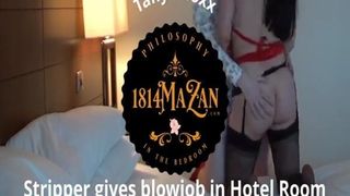 Asmr beijando stripper em um vestido vermelho de quarto de hotel