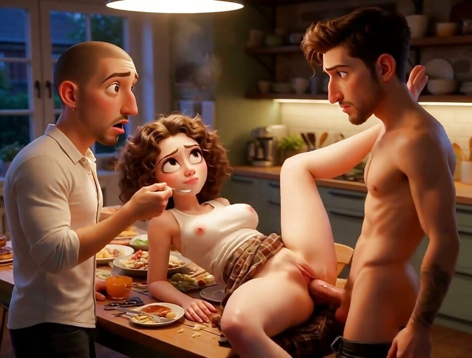 While I Wait for the Dinner My Cuckold Boyfriend Is Making, I M Having Sex with My Lover (ai-generated)