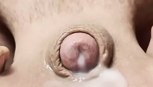 Me and my tiny micropenis pre-cum mega load