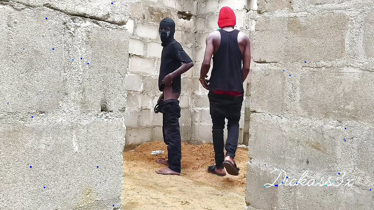 Ebony Slime Waist Got Smashed on the Wall of an Uncompleted Building Doggy