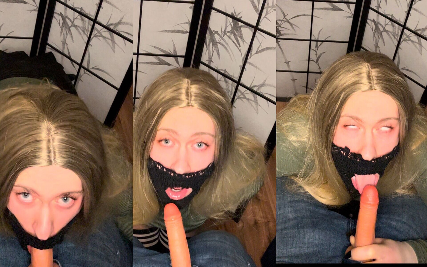 Petite Blonde Teen Femboy Sucking Dick