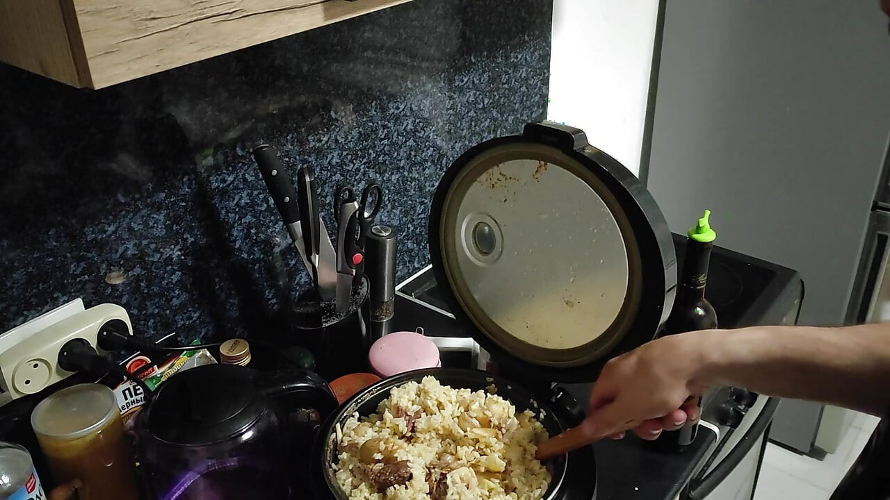 Pilaf from young calf in a multicooker