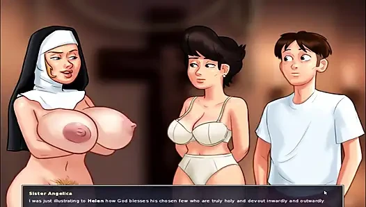 Summertime Saga - Maria got spanked by the nun